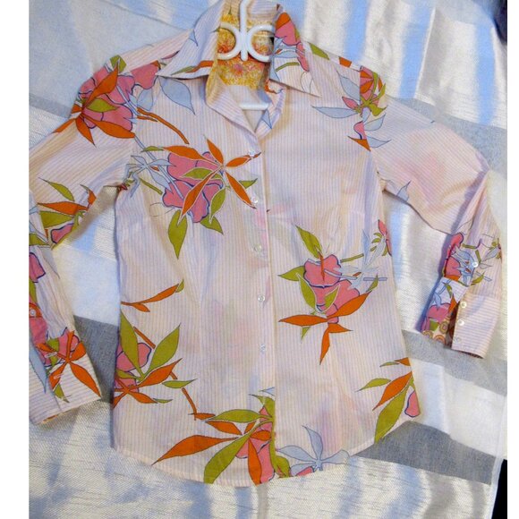 Robert Graham Women Blouse, S/P, Cotton, made in India, Floral - Picture 1 of 6